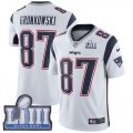 Wholesale Cheap Nike Patriots #87 Rob Gronkowski White Super Bowl LIII Bound Men's Stitched NFL Vapor Untouchable Limited Jersey