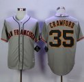 Wholesale Cheap Giants #35 Brandon Crawford Grey Road New Cool Base Stitched MLB Jersey
