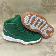 Wholesale Cheap Kids Air Jordan 11 Retro Shoes Green/White