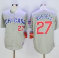 Wholesale Cheap Cubs #27 Addison Russell Grey Road Cool Base Stitched MLB Jersey