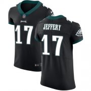 Wholesale Cheap Nike Eagles #17 Alshon Jeffery Black Alternate Men's Stitched NFL Vapor Untouchable Elite Jersey