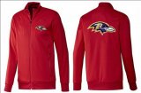 Wholesale Cheap NFL Baltimore Ravens Team Logo Jacket Red
