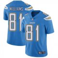 Wholesale Cheap Nike Chargers #81 Mike Williams Electric Blue Alternate Men's Stitched NFL Vapor Untouchable Limited Jersey