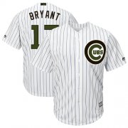 Wholesale Cheap Cubs #17 Kris Bryant White(Blue Strip) New Cool Base 2018 Memorial Day Stitched MLB Jersey