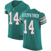 Wholesale Cheap Nike Dolphins #14 Ryan Fitzpatrick Aqua Green Alternate Men's Stitched NFL Vapor Untouchable Elite Jersey