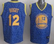 Wholesale Cheap Golden State Warriors #12 Andrew Bogut Blue Leopard Print Fashion Jersey