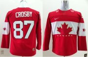 Wholesale Cheap Team Canada 2014 Olympic #87 Sidney Crosby Red Stitched Youth NHL Jersey