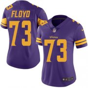 Wholesale Cheap Nike Vikings #73 Sharrif Floyd Purple Women's Stitched NFL Limited Rush Jersey