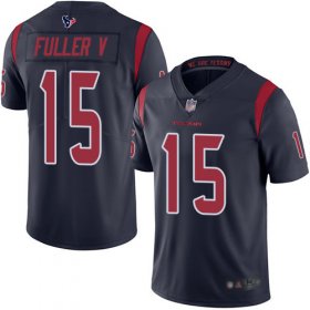 Wholesale Cheap Nike Texans #15 Will Fuller V Navy Blue Men\'s Stitched NFL Limited Rush Jersey