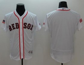 Wholesale Cheap Red Sox Blank White Fashion Stars & Stripes Flexbase Authentic Stitched MLB Jersey