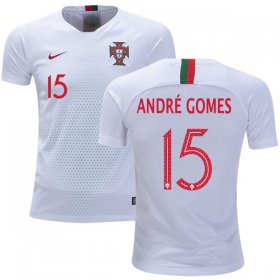 Wholesale Cheap Portugal #15 Andre Gomes Away Kid Soccer Country Jersey