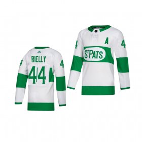Wholesale Cheap Adidas Maple Leafs #44 Morgan Rielly White 2019 St. Patrick\'s Day Authentic Player Stitched Youth NHL Jersey