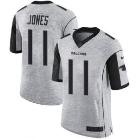 Wholesale Cheap Nike Falcons #11 Julio Jones Gray Men\'s Stitched NFL Limited Gridiron Gray II Jersey