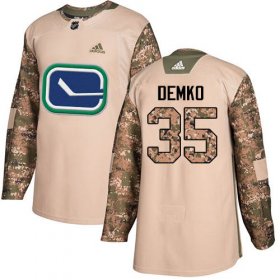 Wholesale Cheap Adidas Canucks #35 Thatcher Demko Camo Authentic 2017 Veterans Day Stitched NHL Jersey