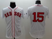 Wholesale Cheap Red Sox #15 Dustin Pedroia White Flexbase Authentic Collection Stitched MLB Jersey