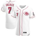 Wholesale Cheap Cincinnati Reds #7 Eugenio Suarez Men's Nike White Home 2020 Authentic Player MLB Jersey