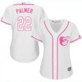 Wholesale Cheap Orioles #22 Jim Palmer White/Pink Fashion Women's Stitched MLB Jersey