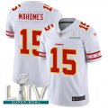 Wholesale Cheap Nike Chiefs #15 Patrick Mahomes White Super Bowl LIV 2020 Men's Stitched NFL Limited Team Logo Fashion Jersey