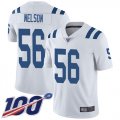 Wholesale Cheap Nike Colts #56 Quenton Nelson White Men's Stitched NFL 100th Season Vapor Limited Jersey
