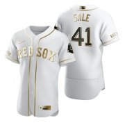 Wholesale Cheap Boston Red Sox #41 Chris Sale White Nike Men's Authentic Golden Edition MLB Jersey
