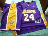 Wholesale Cheap Los Angeles Lakers 24 Kobe Bryant purple swingman Basketball Suit