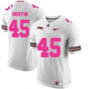 Wholesale Cheap Ohio State Buckeyes 45 Archie Griffin White 2018 Breast Cancer Awareness College Football Jersey
