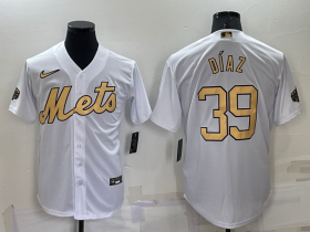 Wholesale Men\'s New York Mets #39 Edwin Diaz White 2022 All Star Stitched Cool Base Nike Jersey