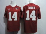 Wholesale Cheap Men's Alabama Crimson Tide #14 Jake Coker Red 2016 BCS College Football Nike Limited Jersey