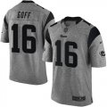 Wholesale Cheap Nike Rams #16 Jared Goff Gray Men's Stitched NFL Limited Gridiron Gray Jersey