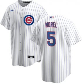Wholesale Cheap Men\'s Chicago Cubs #5 Christopher Morel Chicago White Cool Base Stitched Baseball Jersey