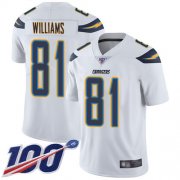 Wholesale Cheap Nike Chargers #81 Mike Williams White Men's Stitched NFL 100th Season Vapor Limited Jersey