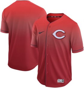 Wholesale Cheap Nike Reds Blank Red Fade Authentic Stitched MLB Jersey