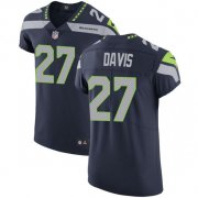 Wholesale Cheap Nike Seahawks #27 Mike Davis Steel Blue Team Color Men's Stitched NFL Vapor Untouchable Elite Jersey