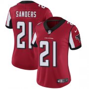 Wholesale Cheap Nike Falcons #21 Deion Sanders Red Team Color Women's Stitched NFL Vapor Untouchable Limited Jersey