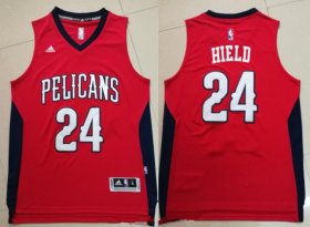 Wholesale Cheap Men\'s New Orleans Pelicans #24 Buddy Hield Red Stitched NBA Adidas Revolution 30 Swingman Jersey