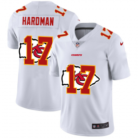 Wholesale Cheap Kansas City Chiefs #17 Mecole Hardman White Men\'s Nike Team Logo Dual Overlap Limited NFL Jersey