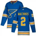 Wholesale Cheap Adidas Blues #2 Al MacInnis Light Blue Alternate Authentic Stitched NHL Jersey
