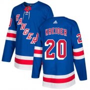 Wholesale Cheap Adidas Rangers #20 Chris Kreider Royal Blue Home Authentic Stitched NHL Jersey