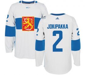 Wholesale Cheap Team Finland #2 Jyrki Jokipakka White 2016 World Cup Stitched NHL Jersey