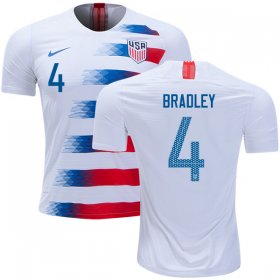Wholesale Cheap USA #4 Bradley Home Soccer Country Jersey
