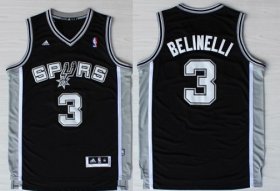 Wholesale Cheap San Antonio Spurs #3 Marco Belinelli Revolution 30 Swingman Black Jersey