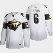 Wholesale Cheap Minnesota Wild #6 Ryan Donato Men's Adidas White Golden Edition Limited Stitched NHL Jersey