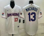 Cheap Men's Dominican Republic Baseball #13 Manny Machado Number 2023 White World Baseball Classic Stitched Jerseys