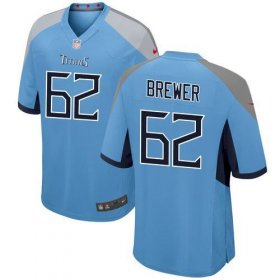 Wholesale Cheap Men\'s Tennessee Titans #62 Aaron Brewer Blue Game Nike Jersey