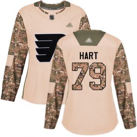 Wholesale Cheap Adidas Flyers #79 Carter Hart Camo Authentic 2017 Veterans Day Women\'s Stitched NHL Jersey