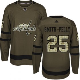 Wholesale Cheap Adidas Capitals #25 Devante Smith-Pelly Green Salute to Service Stitched NHL Jersey