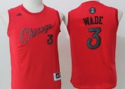 Cheap Youth Chicago Bulls #3 Dwyane Wade adidas Red 2016 Christmas Day Stitched NBA Swingman Jersey