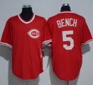 Wholesale Cheap Mitchell And Ness 1983 Reds #5 Johnny Bench Red Throwback Stitched MLB Jersey