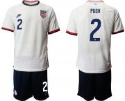 Wholesale Cheap Men 2020-2021 Season National team United States home white 2 Soccer Jersey
