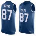 Wholesale Cheap Nike Colts #87 Reggie Wayne Royal Blue Team Color Men's Stitched NFL Limited Tank Top Jersey